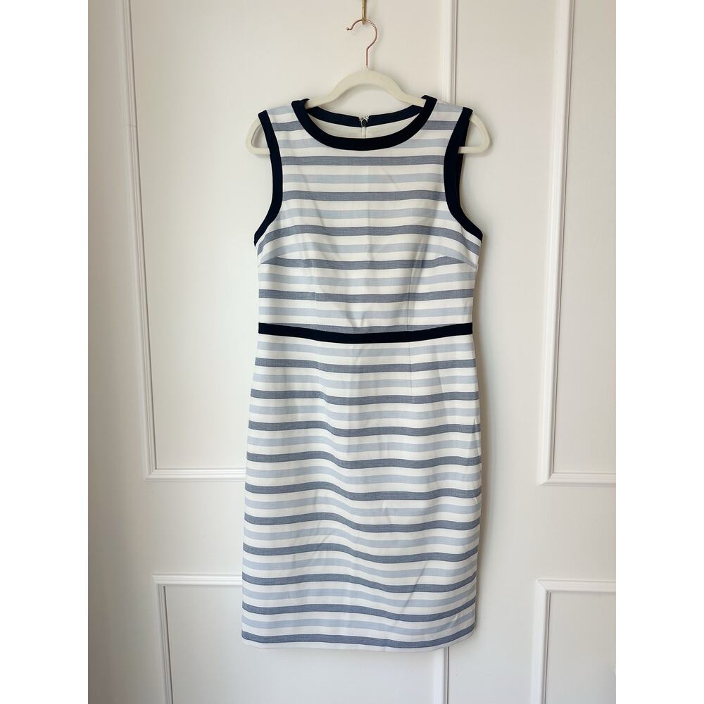 NWT Hobbs Blue and white striped shift dress